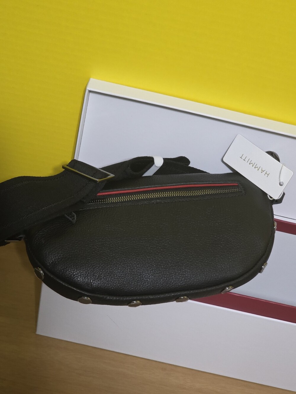 Hammitt Black Leather MD Charles Crossbody Bag - Picture 3 of 9